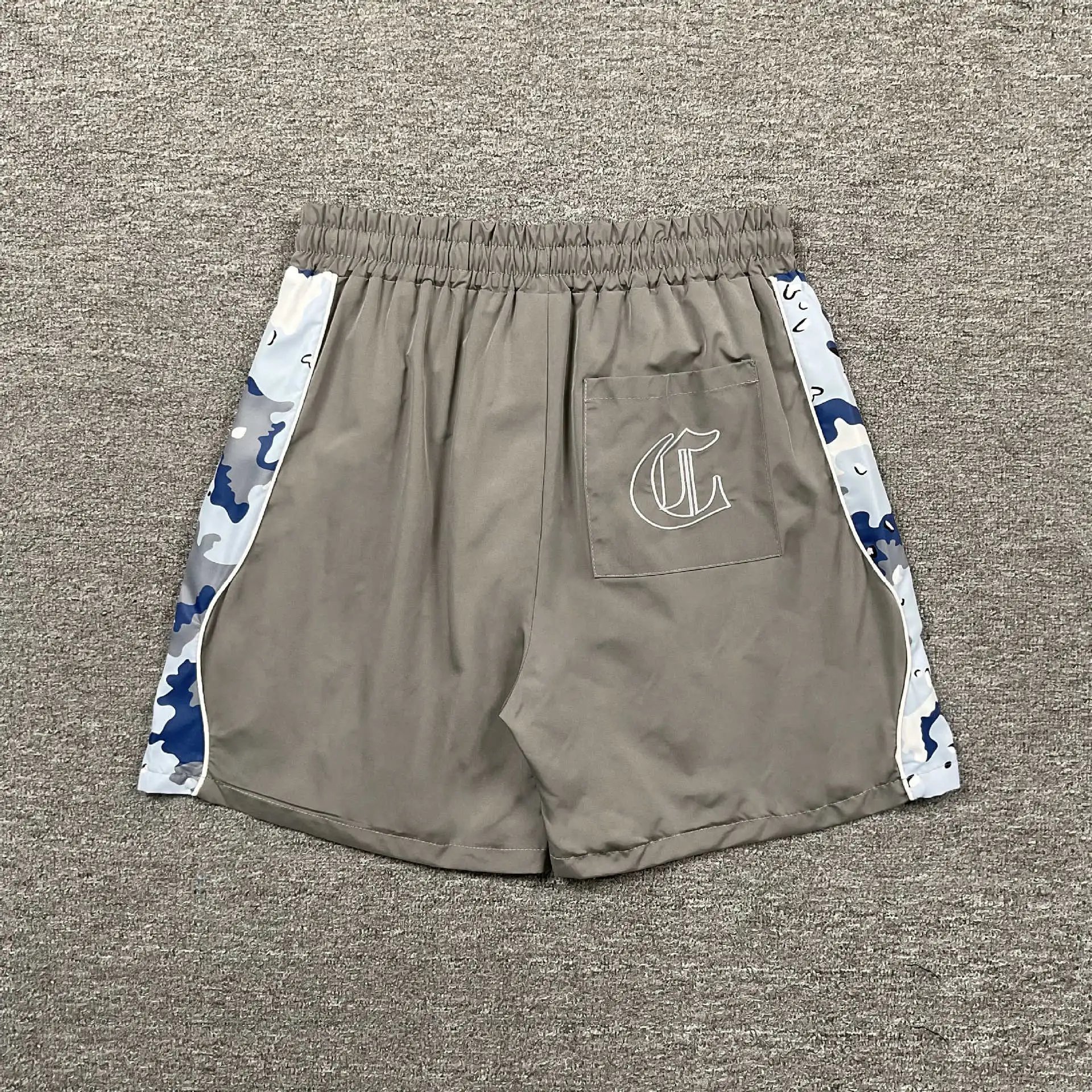 Corteiz Camo Side-Stripe Shorts Gray - 5