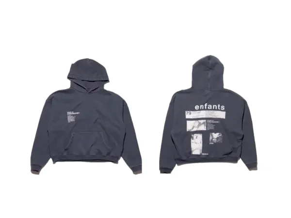 Enfants Riches Déprimés 'Pour La Pornographie' Distressed Hoodie Gray - 1