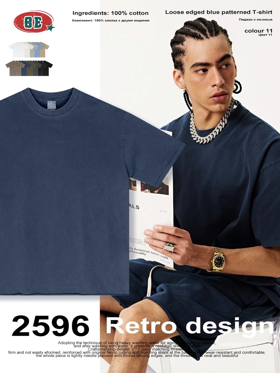 Design BE Thrived Medium Blue Classic T-Shirt T-Shirts - 13