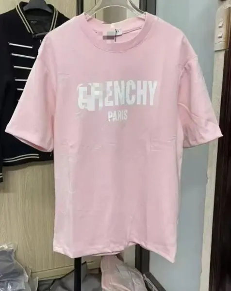 Givenchy Paris Logo Distressed Pink T-Shirt - 1
