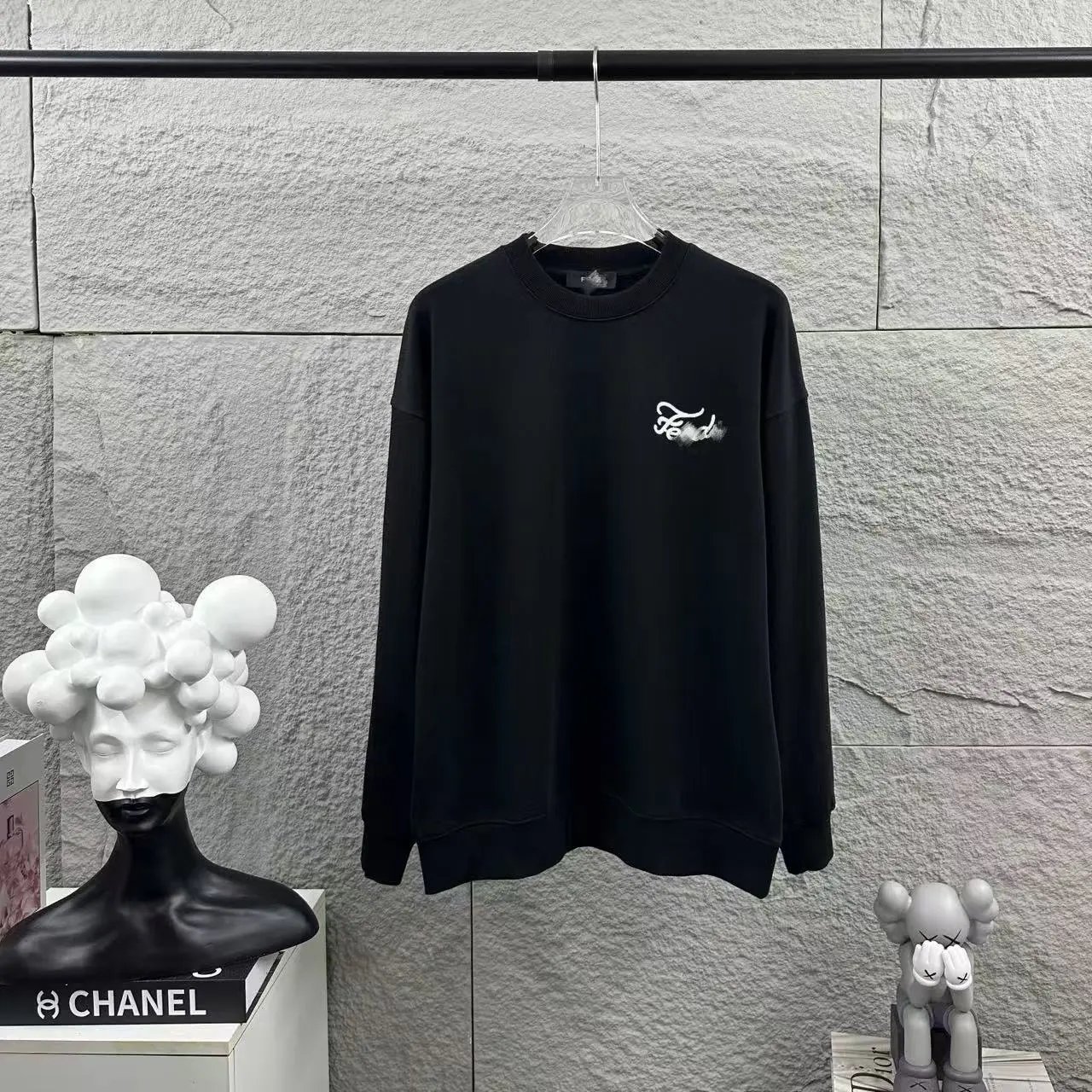 Fendi Teddy Bear Print Black Hoodie - 6