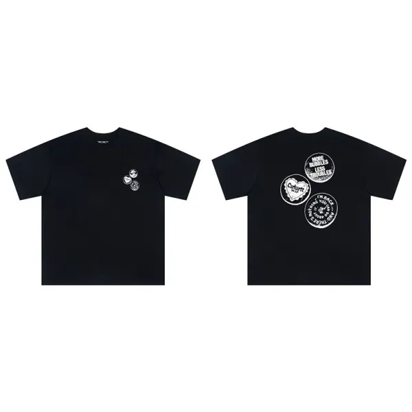 Converse x Comme des Garçons Play Bubble Graphic Black T-Shirt - 1