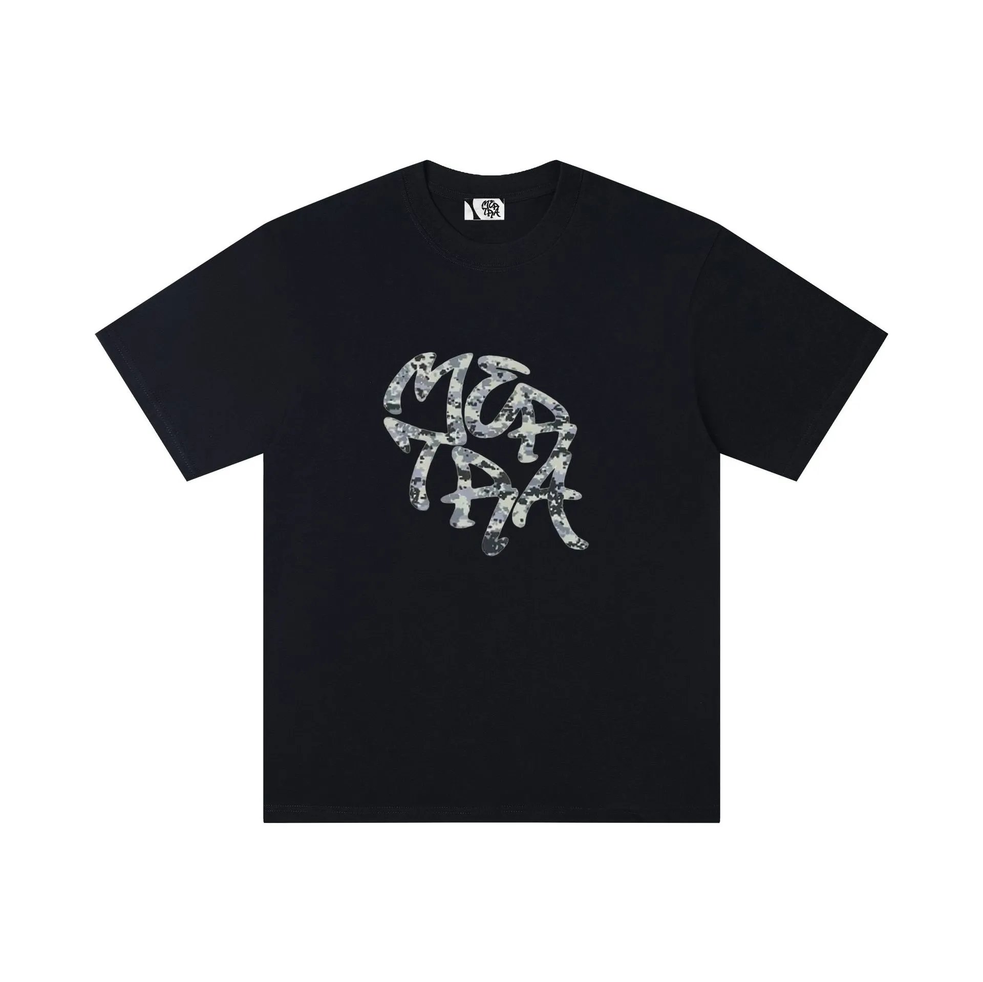 Design Two Characters Graphic Print Black T-Shirt - 27