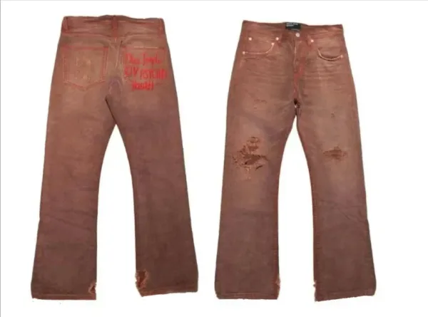 Denim Tears Distressed Brown Jeans - 1