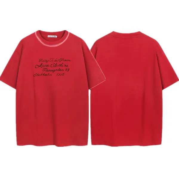 Acne Studios Stockholm 1996 Distressed Pink T-Shirt - 15