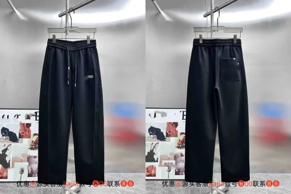 Design Logo-Embroidered Wide-Leg Sweatpants Black - 1