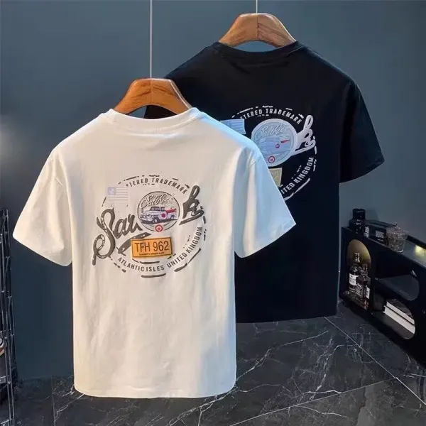 Design Persol Graphic Print Oversized T-Shirt Black - 3