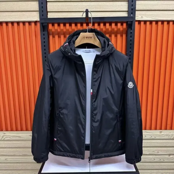 Moncler Hooded Windbreaker Jacket Black - 1