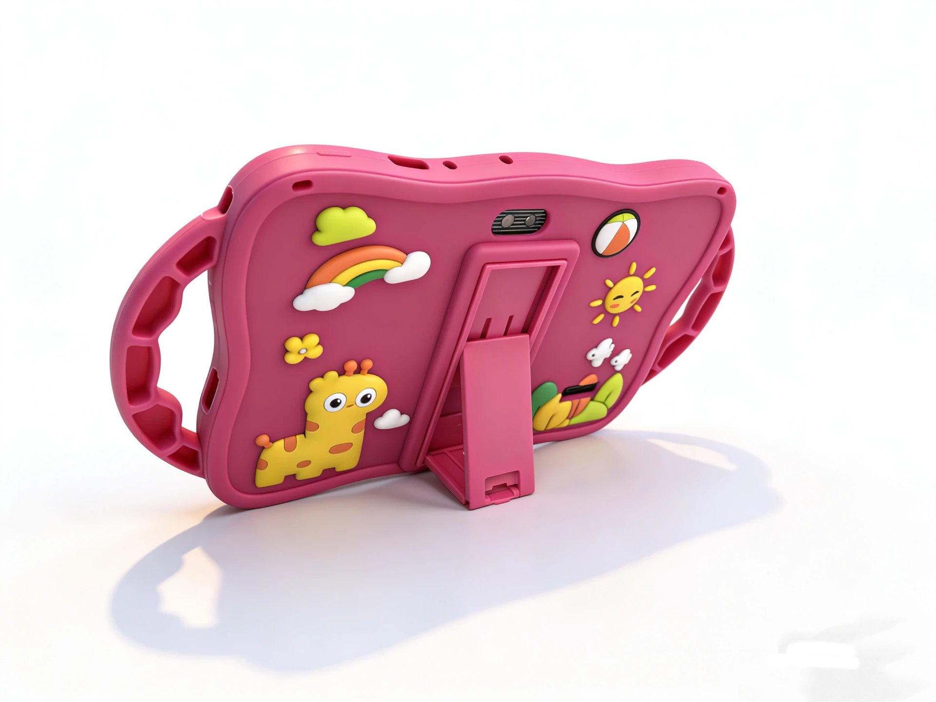 Design Kids Tablet Case with 3D Animal Motifs Pink Phone Accessories - 17