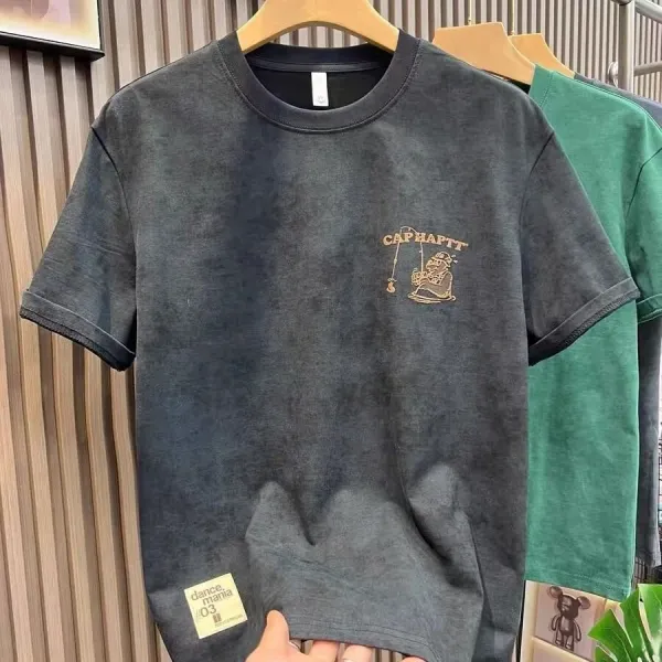 Design Persol Graphic Print Oversized T-Shirt Black - 13
