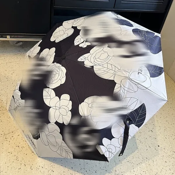 Chanel Monogram Print Umbrella Navy Blue Accessories - 21