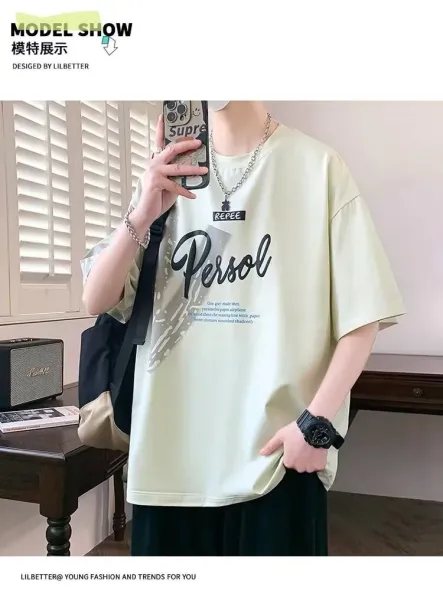 Design Persol Graphic Print Oversized T-Shirt Black - 31