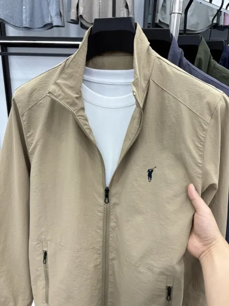 Design Fleece-Lined Windbreaker Gray Jacket Outerwear - 3