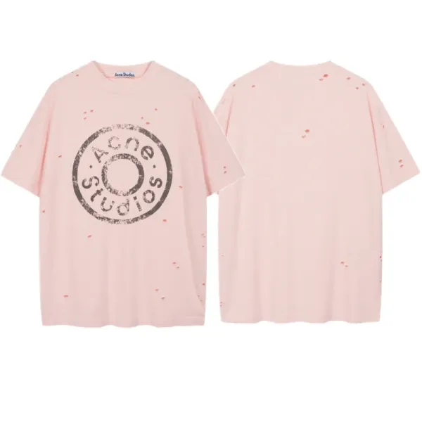 Acne Studios Stockholm 1996 Distressed Pink T-Shirt - 19