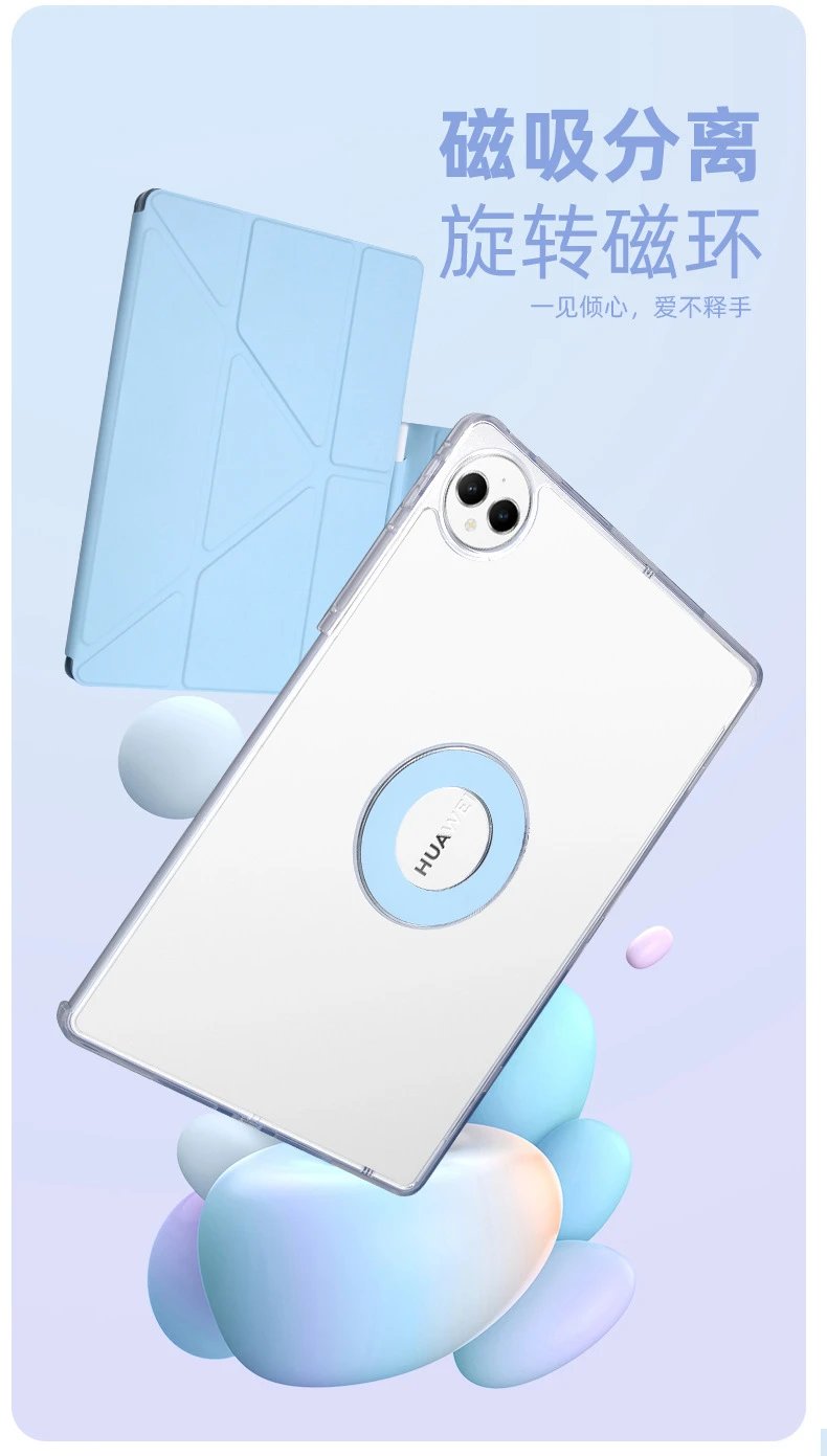 Design Huawei Tablet Case Snow White with Magnetic 720° Rotation Stand Computer Accessories - 3