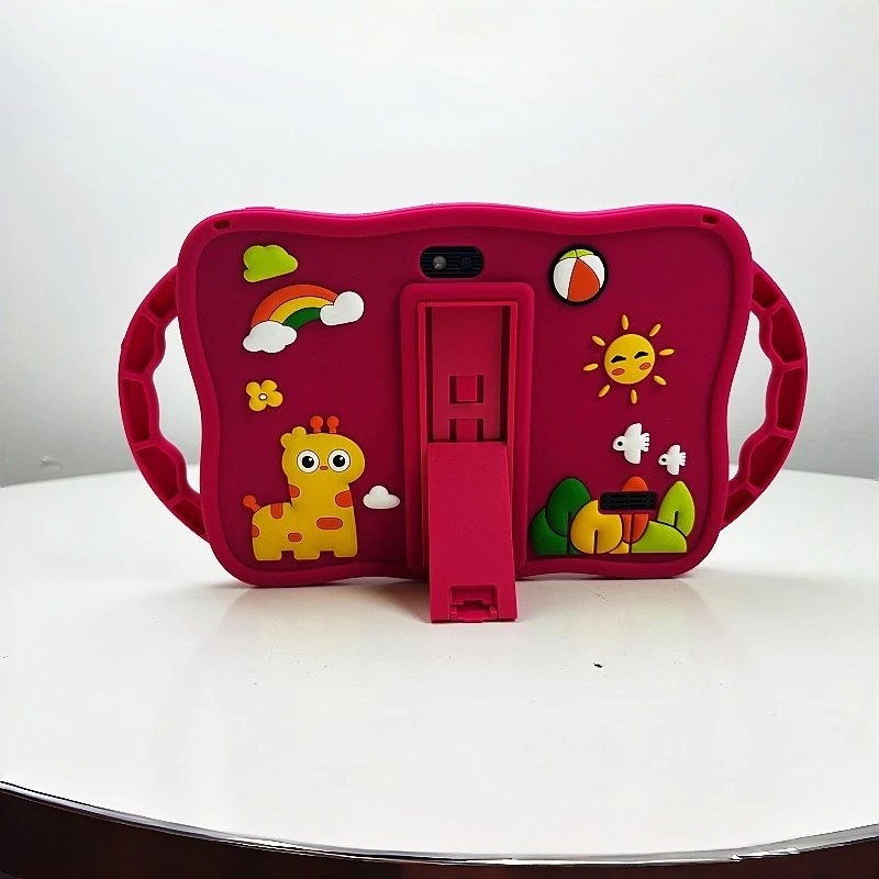 Design Kids Tablet Case with 3D Animal Motifs Pink Phone Accessories - 12