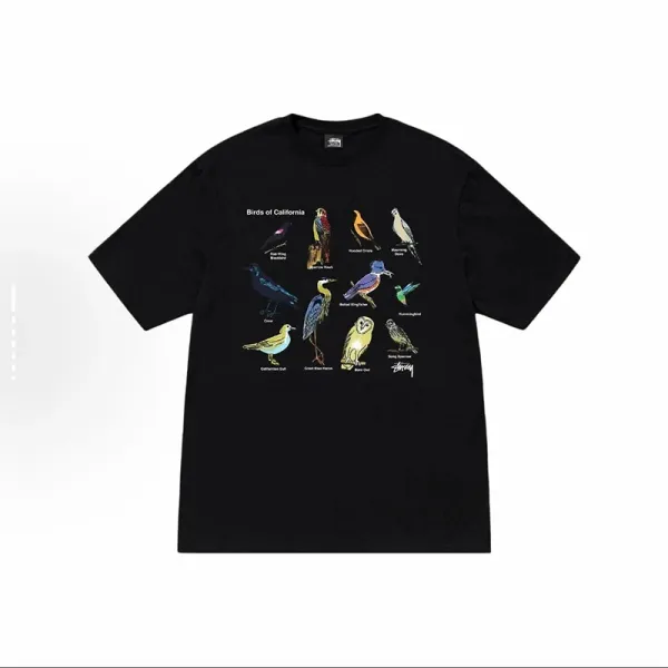 Stussy Birds of California Graphic T-Shirt Black - 1