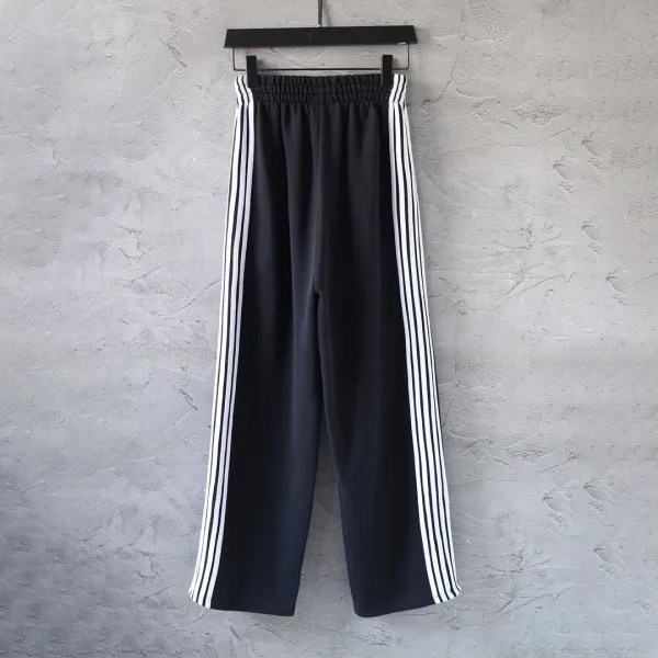 Design Printed Wide-Leg Sweatpants with Distressed Ink Wash White - 51