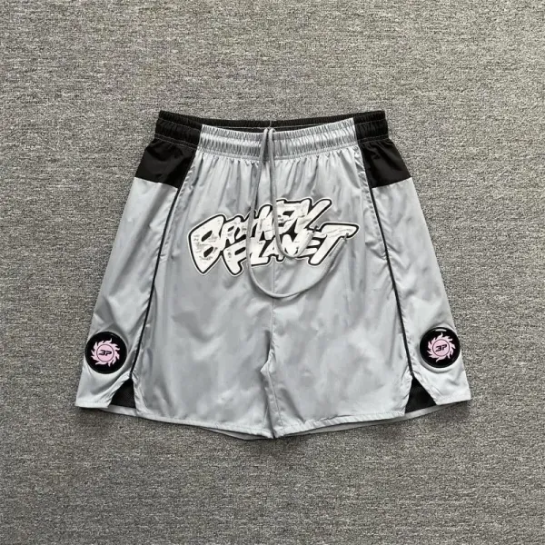 Broken Planet Graphic Shorts Black / White - 7