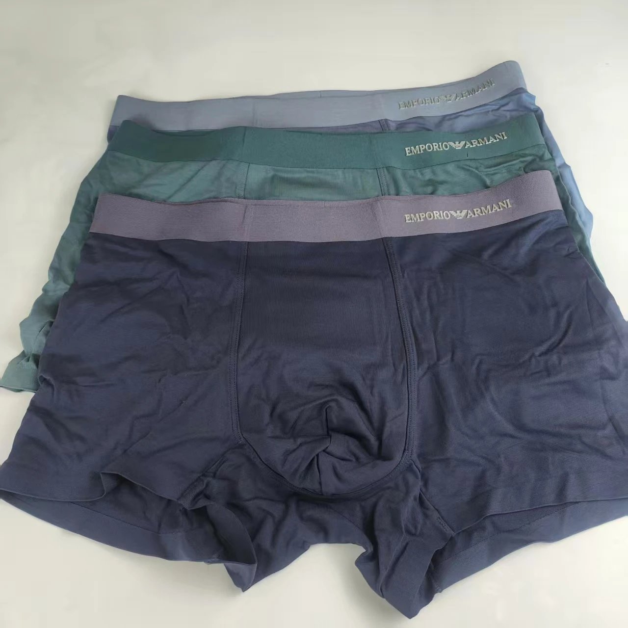 Emporio Armani Trunk Box Set in Blue, Navy, and Teal Underwear - 12