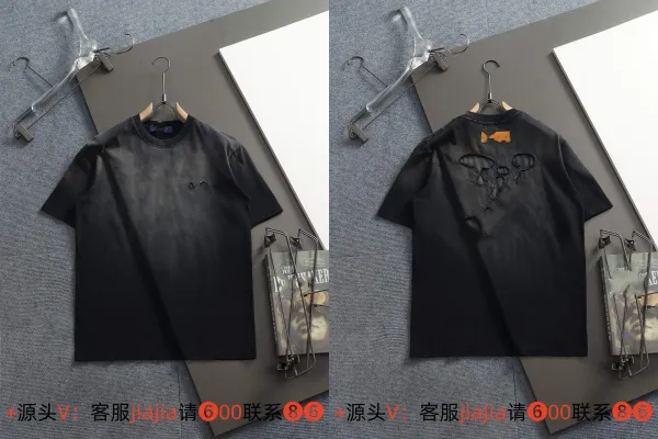 Design Distressed Graphic T-Shirt Black - 1