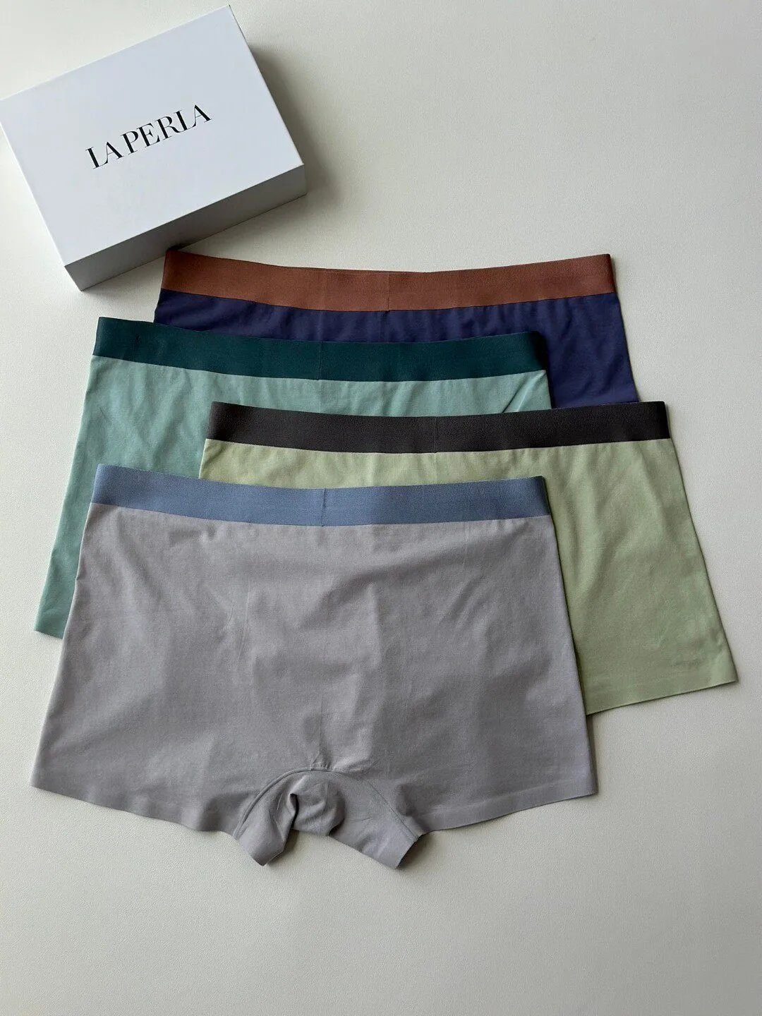 Design LAPERLA Solid Color Boxed Set of Five Men's Briefs Underwear - 5