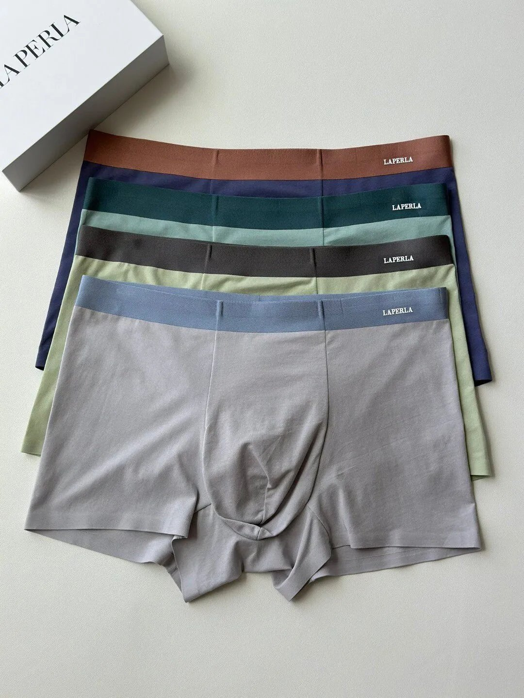 Design LAPERLA Solid Color Boxed Set of Five Men's Briefs Underwear - 6