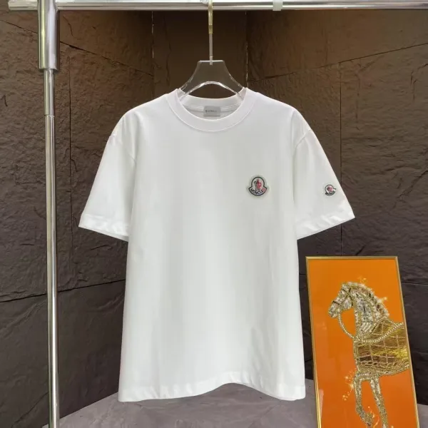 Moncler Logo Patch White T-Shirt - 1