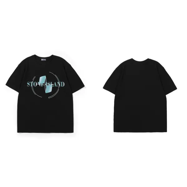 Stone Island Graphic Logo Black T-Shirt - 1