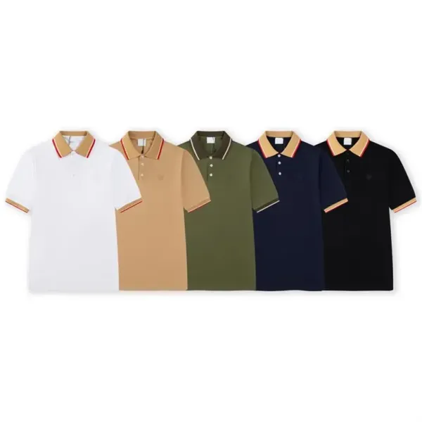 Design Classic Collar Polo White with Beige and Red Trim Polo Tops Polo - 15