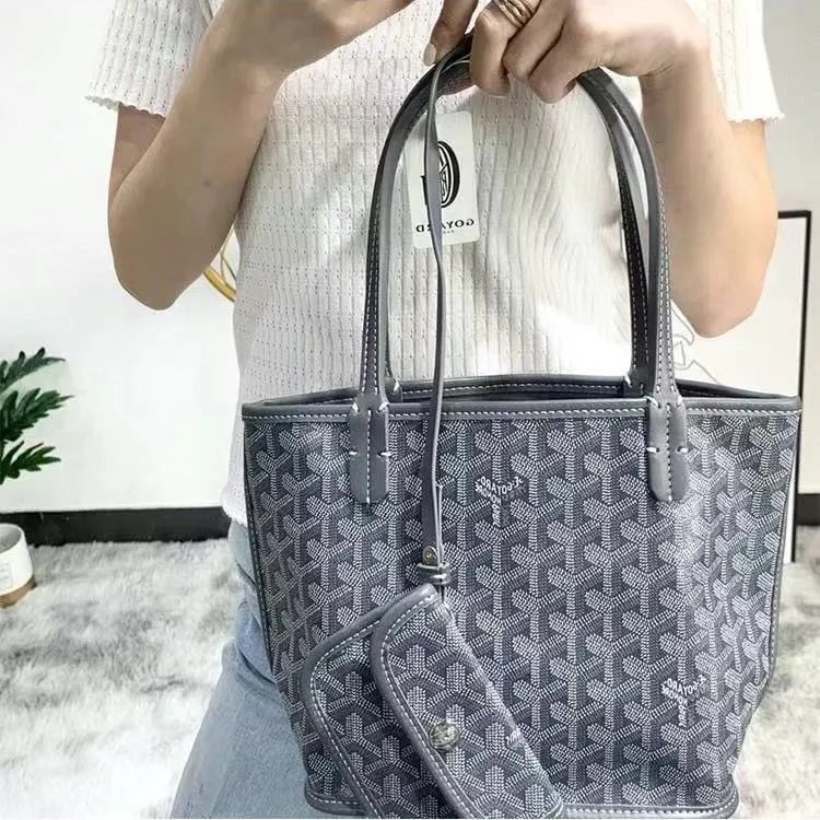 Goyard Saint Louis PM Tote Bag in Gray Monogram Canvas - 8