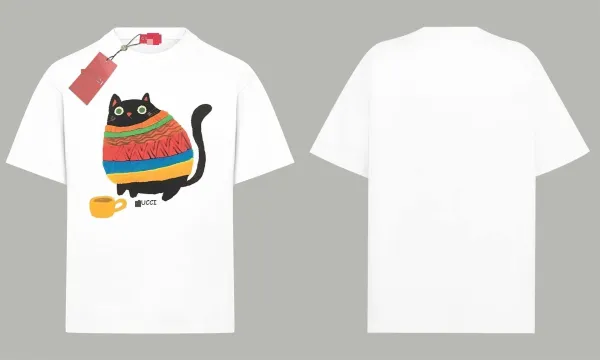 Gucci Cat Print Multicolor T-Shirt - 1