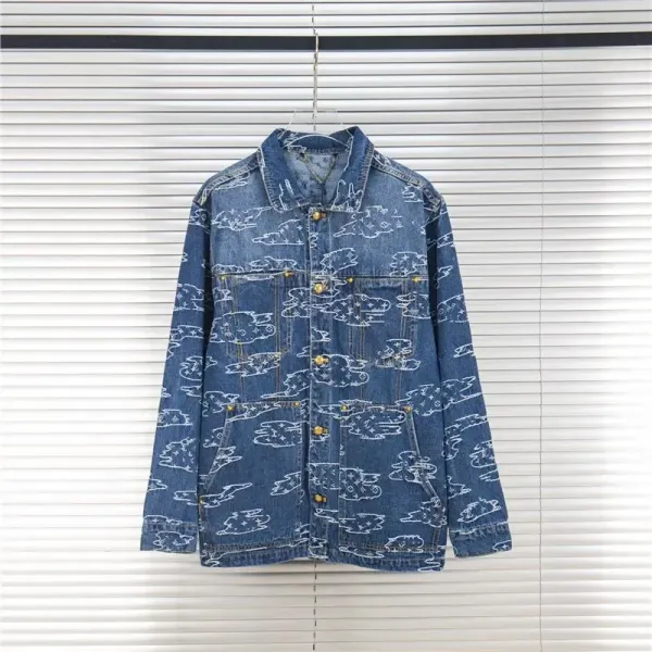 Denim Tears Cloud Print Denim Jacket Blue - 1