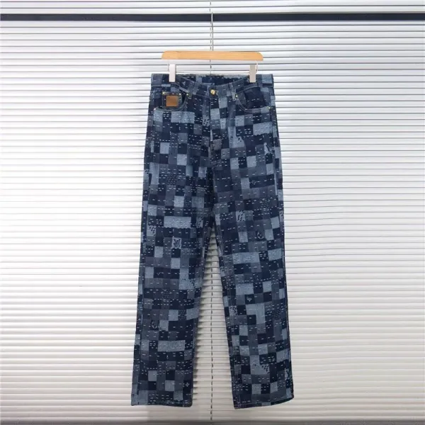 Design Patchwork Indigo Denim Jeans - 1