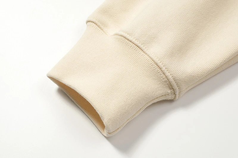 Design Zip-Up Hoodie Beige Hoodie - 6