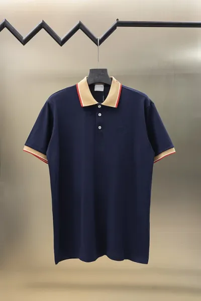 Design Classic Collar Polo White with Beige and Red Trim Polo Tops Polo - 9