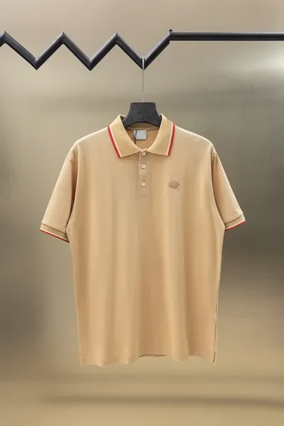 Design Classic Collar Polo White with Beige and Red Trim Polo Tops Polo - 13
