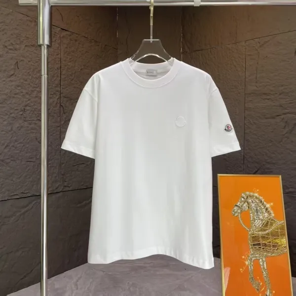Moncler Logo Patch White T-Shirt - 1