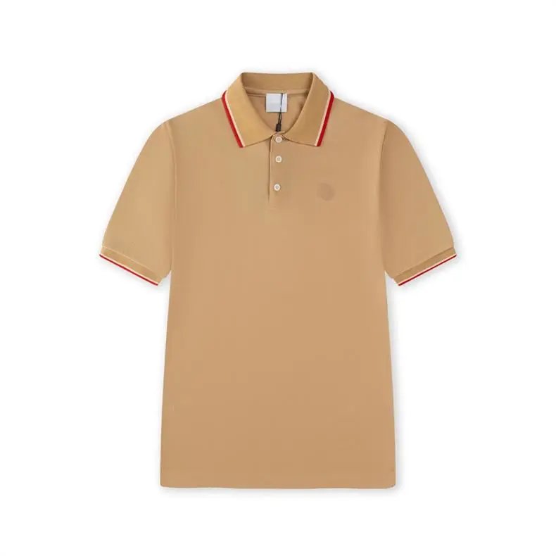 Design Classic Collar Polo White with Beige and Red Trim Polo Tops Polo - 20