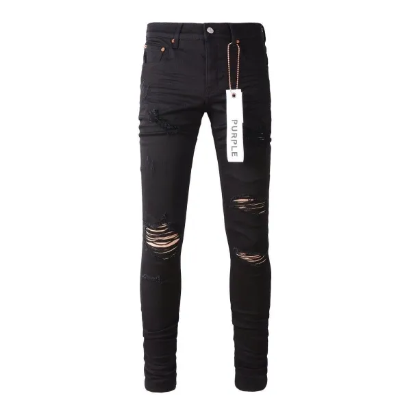 Design Abstract Paint Splatter Washed Denim Jeans - 35