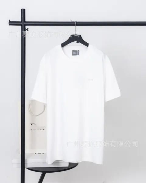 Design Minimalist Logo Embroidery White T-Shirt - 1