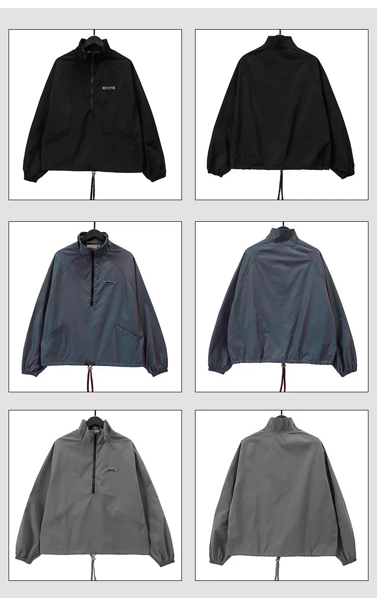 Fear of God Essentials Half-Zip Windbreaker Sage Green Outerwear - 6