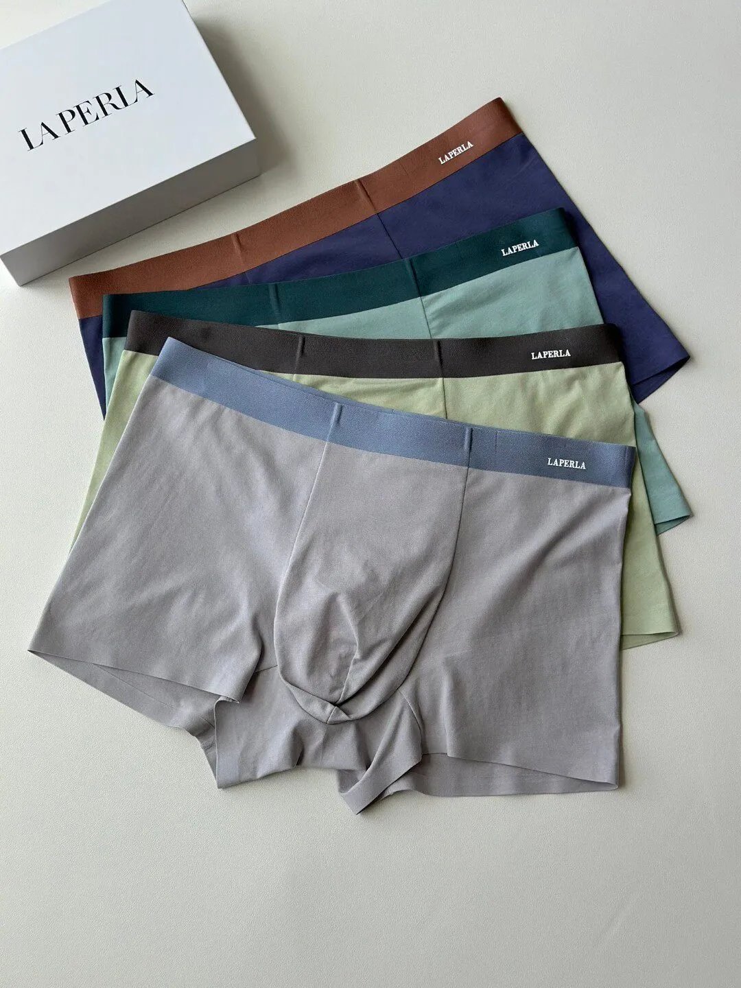 Design LAPERLA Solid Color Boxed Set of Five Men's Briefs Underwear - 2