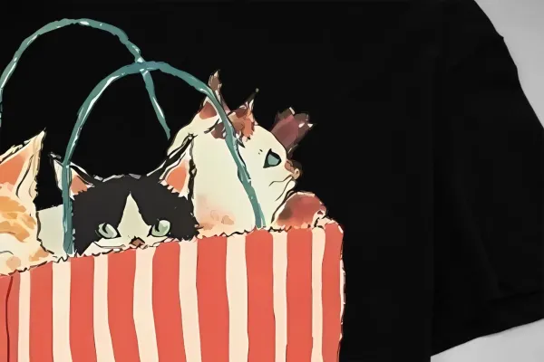 Gucci Cat Print T-Shirt Cream - 5