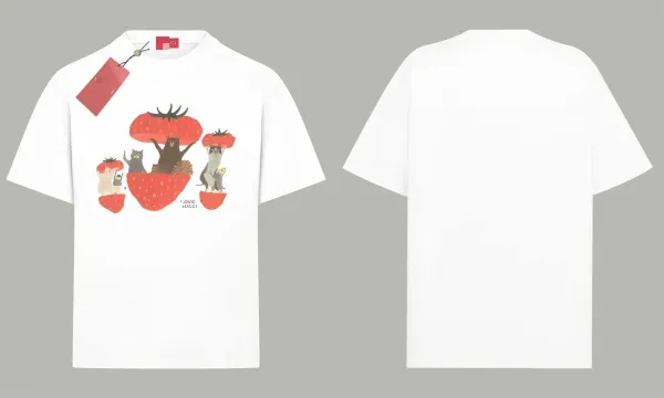 Gucci Strawberry Friends Graphic T-Shirt White - 1