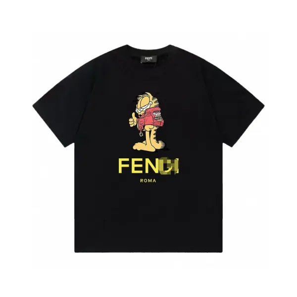 Fendi x Garfield Graphic Print Black T-Shirt - 1