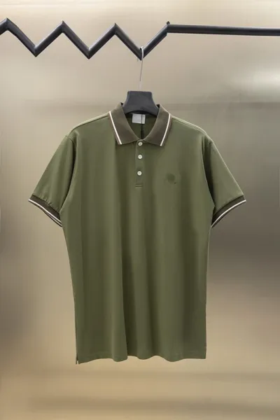 Design Classic Collar Polo White with Beige and Red Trim Polo Tops Polo - 7