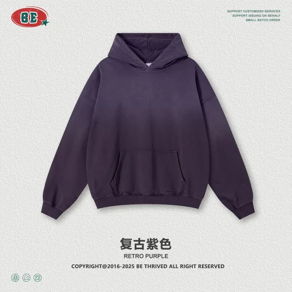 Design BE Thrived Retro Purple Hoodie - 1