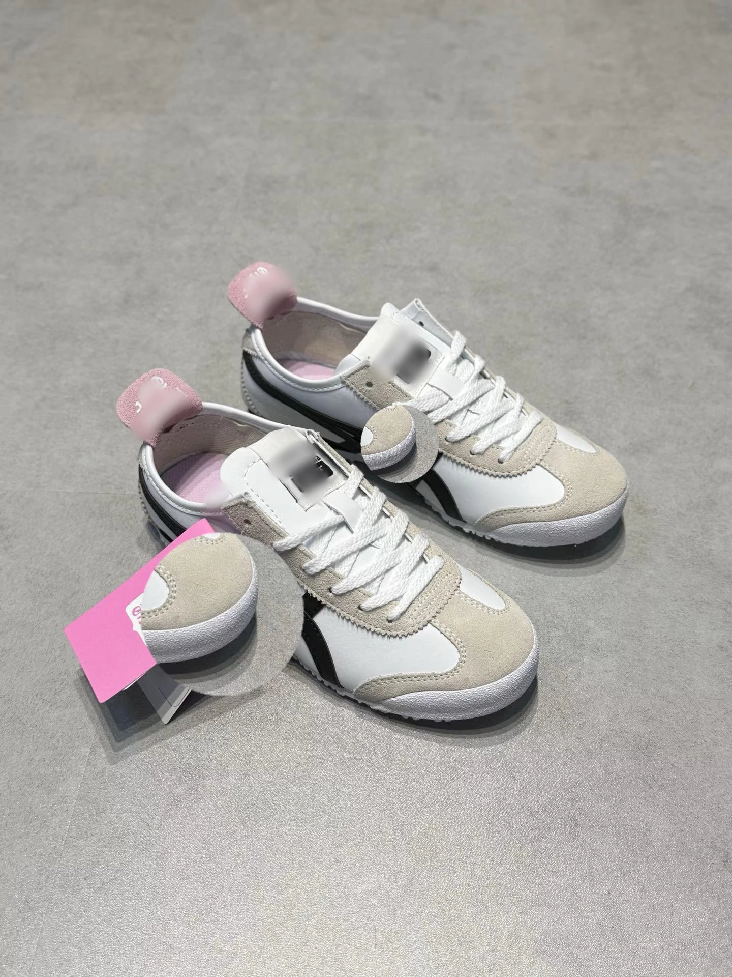 Onitsuka Tiger Mexico 66 Beige Pink Suede Sneakers - 12