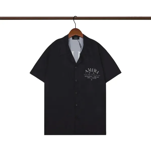 Amiri Dripping Logo Short-Sleeve Shirt White - 8